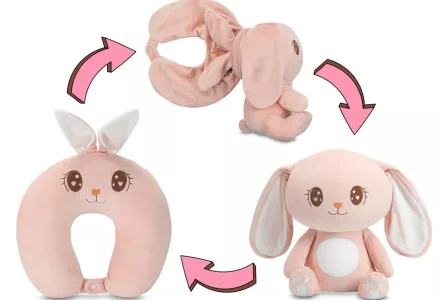 Miss Honey Bunny - perna jucarie 2in1 pentru calatorii Dormeo