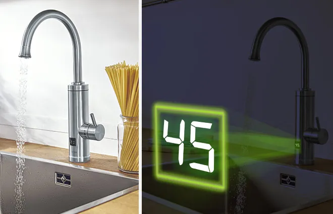 Afisaj digital temperatura robinet electric Delimano