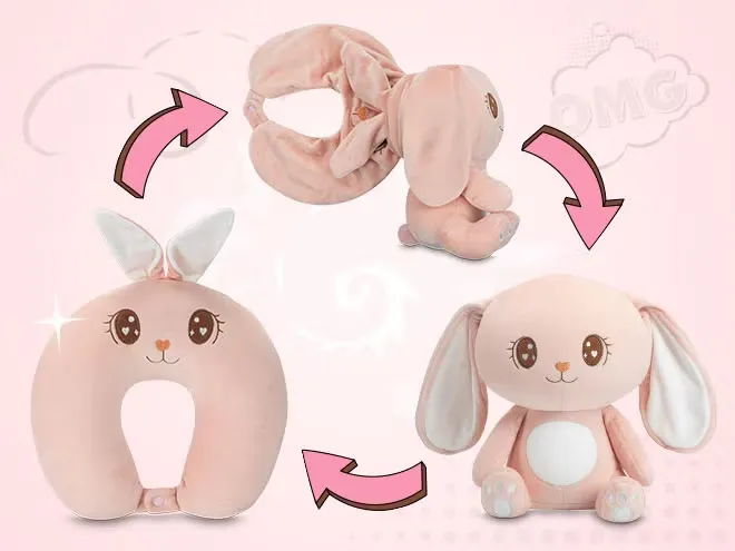 Miss Honey Bunny - perna jucarie 2in1 pentru calatorii Dormeo