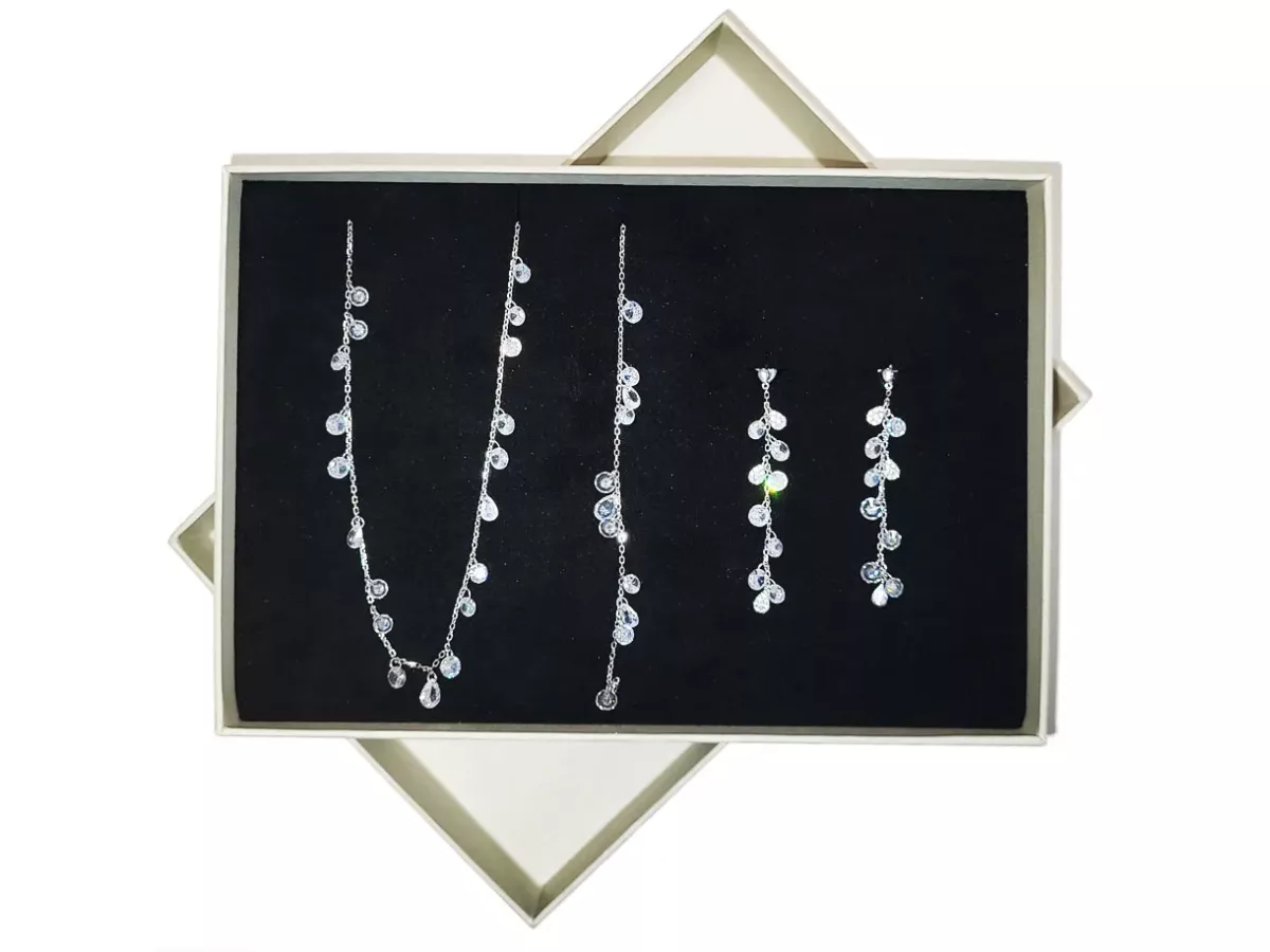 Set bijuterii OKTO Rainfalls (argint 925)