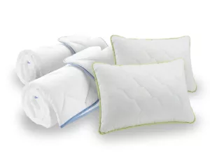 Set de plapumă ușoară Siena 200x200 cm + 2 perne Aloe Vera