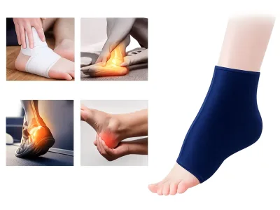 Bandaj terapeutic cu gel pentru gleznă cu efect cald/rece Wellneo