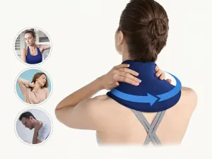 Bandaj terapeutic cu gel pentru gât cu efect cald/rece Wellneo