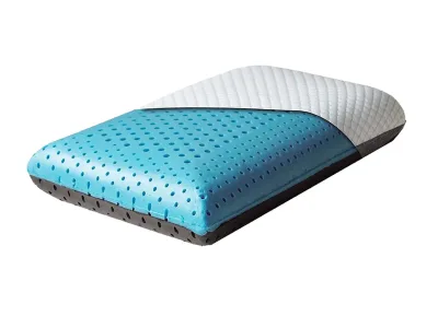 Pernă reversibilă cu carbon din bambus și gel de răcire Dormeo Dual 40x60 cm